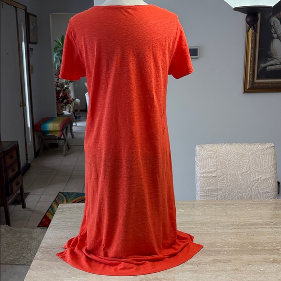 NWOT Orange Eileen Fisher Hemp & Organic Cotton dress, Excellent Condition. - Picture 3 of 12